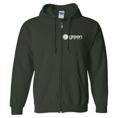 Green Full-Zip Unisex Hoodie Thumbnail